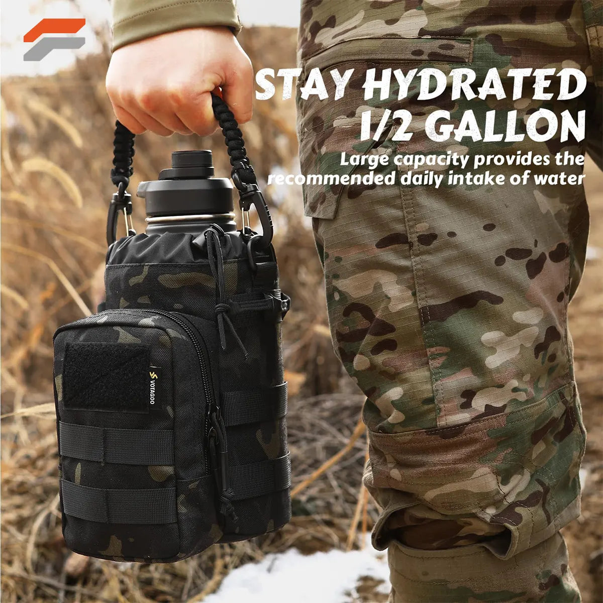 64oz Tactical Water Bottle Heavy Duty Hydration Gear