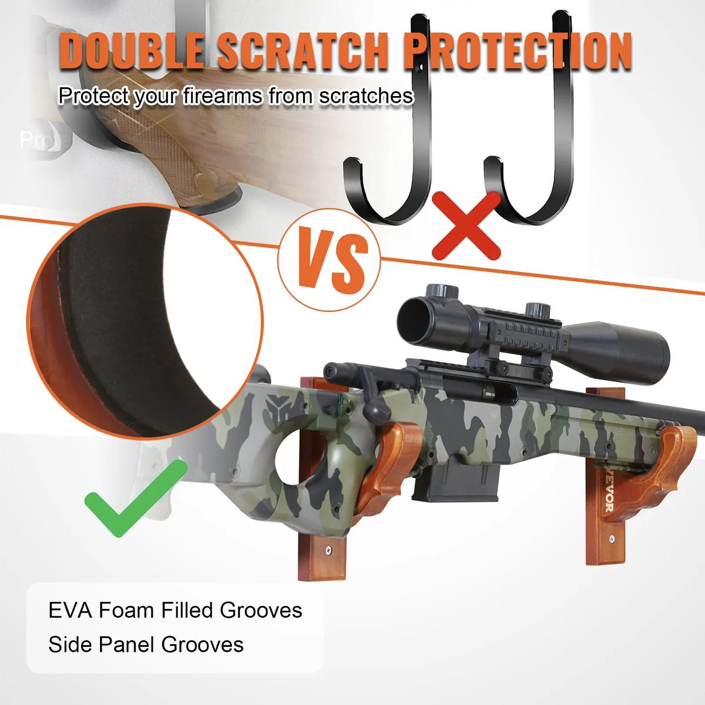 Durable Wall-Mounted Gun Rack for Efficient Firearm Display