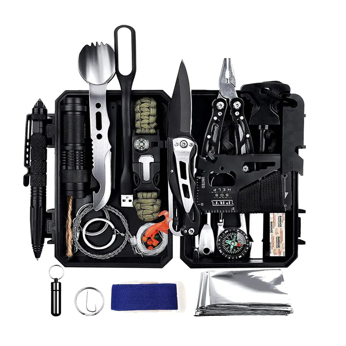 60-in-1 Tactical Emergency Kit | Bug Out Kit | 72-Hour Survival