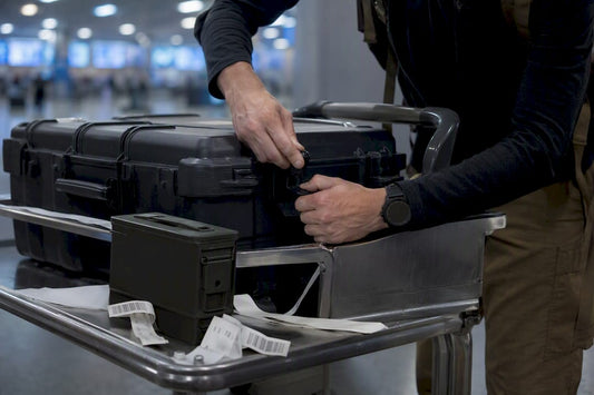 Hands locking rugged rifle case for travel