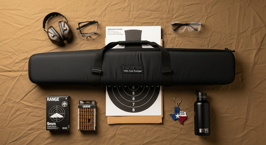 FS9 Elite Ranger rifle case flat-lay — Dallas range day pack guide