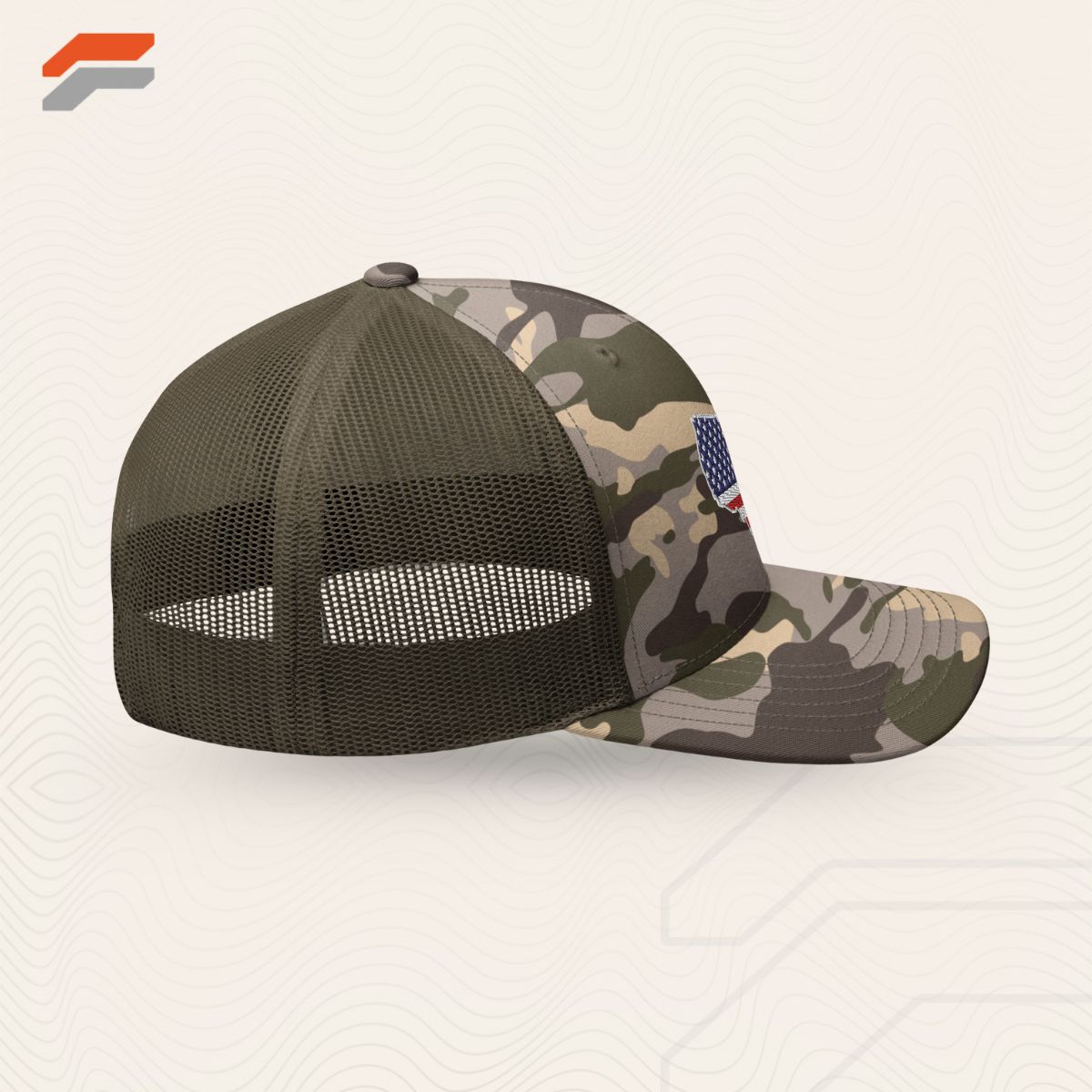US Map Camouflage Trucker Hat