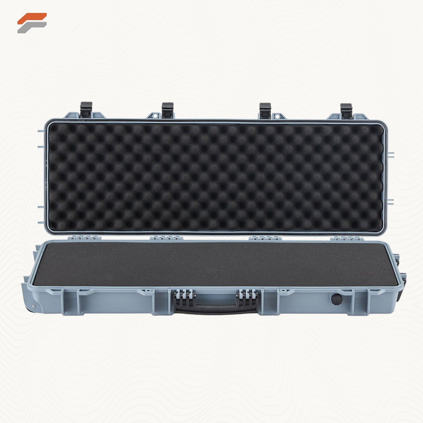 Heavy-Duty Lockable Rifle Case with Wheels and Pre-Cut Foam - IP67 Waterproof Gun Storage
