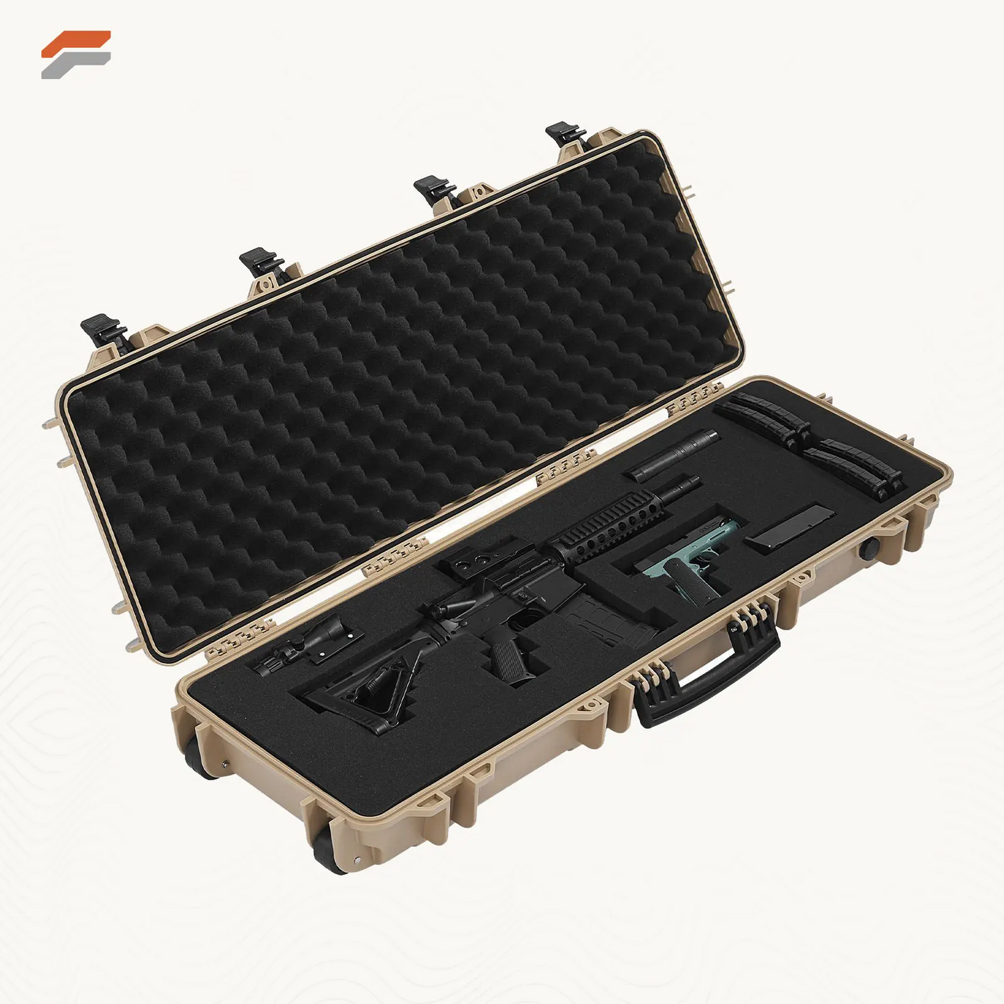 VEVOR Waterproof Hard Rifle Case with Pre-Cut Foam & Wheels for Secure Gun Storage