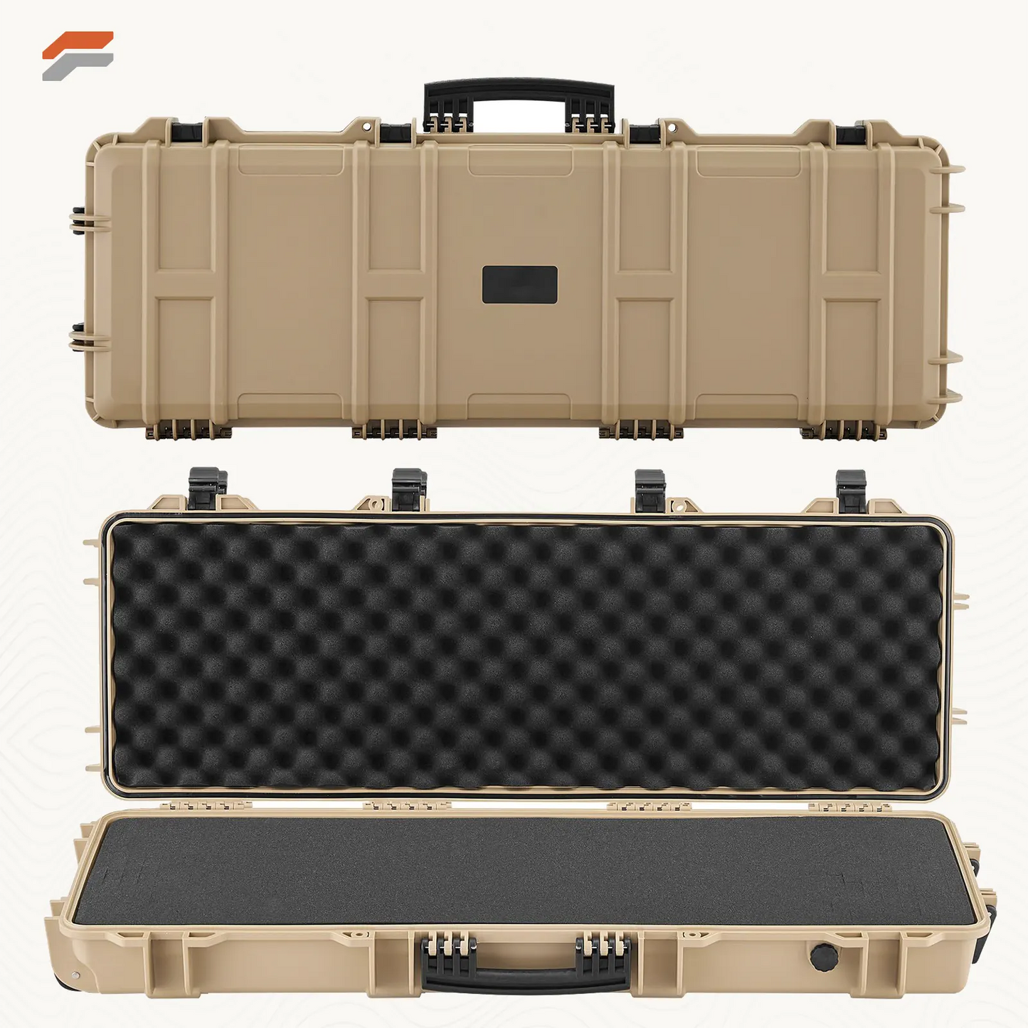 VEVOR 40-Inch Lockable Hard Rifle Case with Waterproof Foams and Wheels for Rifles & Shotguns