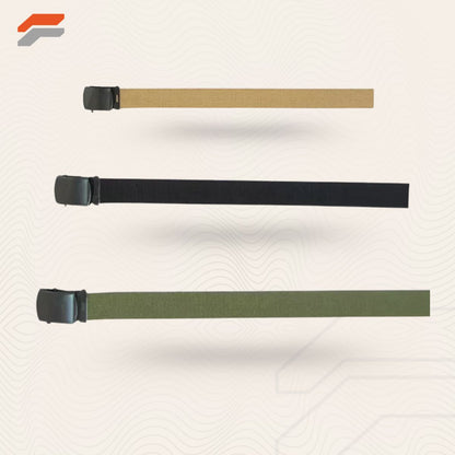 44" Cotton Web Belt, 12 Pack Black Buckle