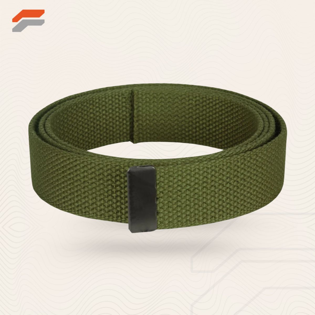 44" Cotton Web Belt, 12 Pack Black Buckle