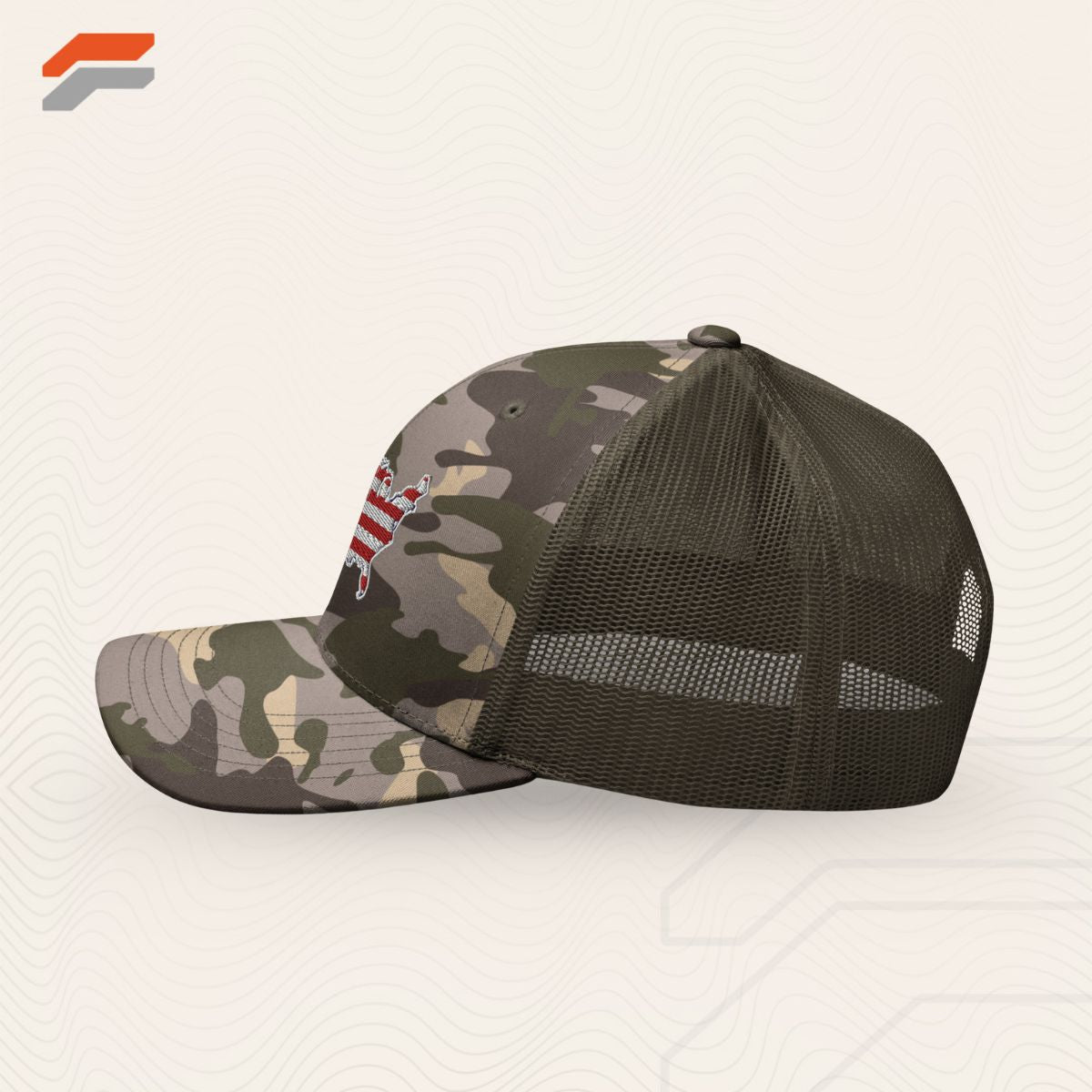 US Map Camouflage Trucker Hat