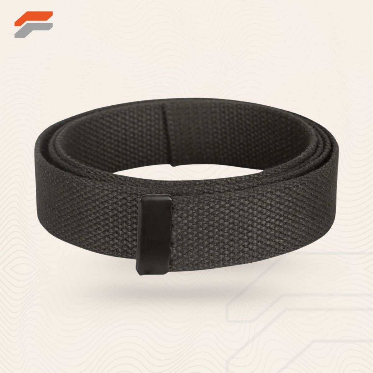 44" Cotton Web Belt, 12 Pack Black Buckle