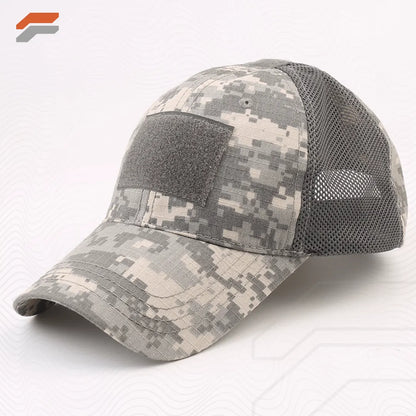 Military-Style Tactical Patch Hat with Adjustable Strap