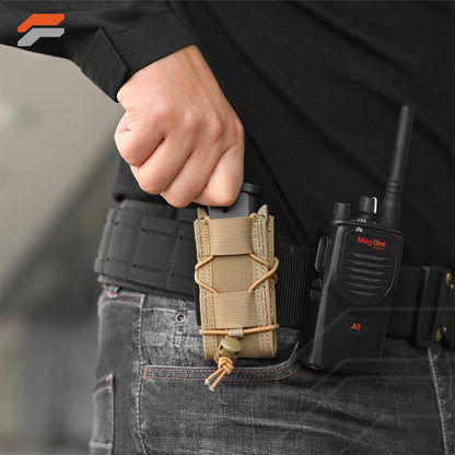 Adjustable Open-Top MOLLE Pistol Mag Pouch