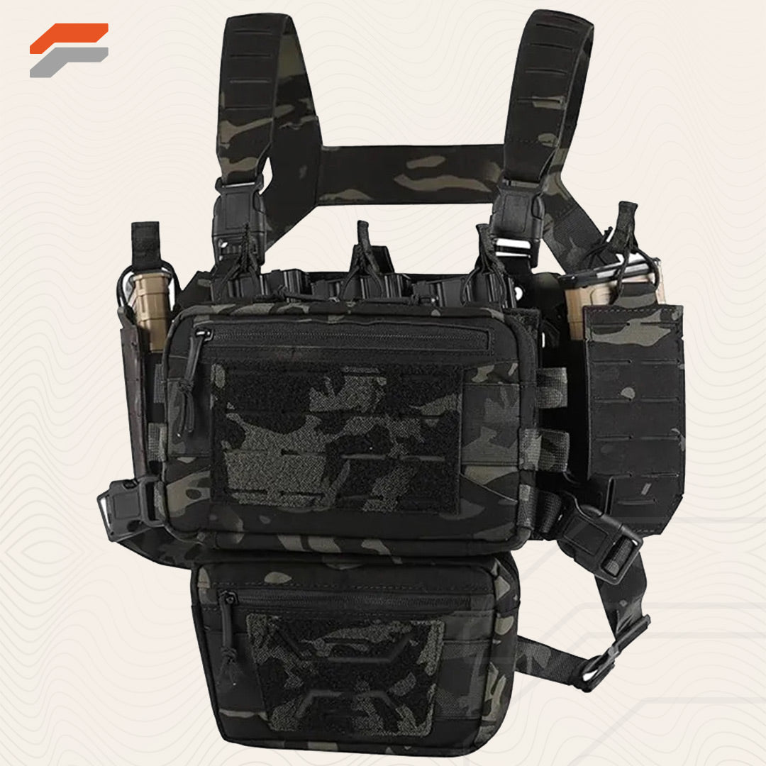 Adjustable Tactical Chest Rig with Magazine Pouch