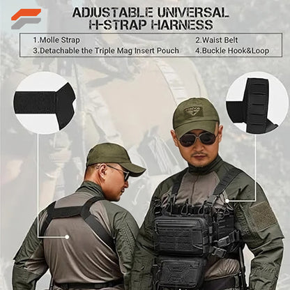 Adjustable Tactical Chest Rig with Magazine Pouch