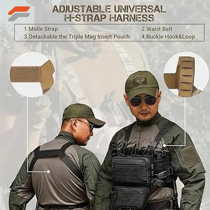 Adjustable Tactical Chest Rig with Magazine Pouch