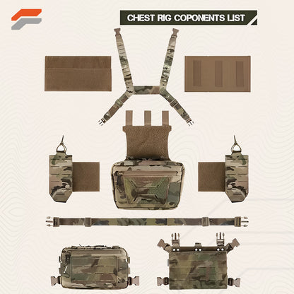 Adjustable Tactical Chest Rig with Magazine Pouch