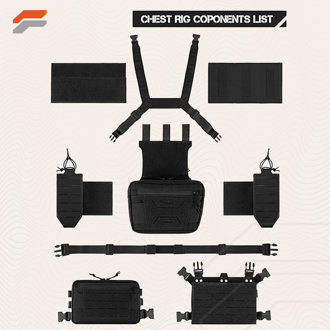 Adjustable Tactical Chest Rig with Magazine Pouch