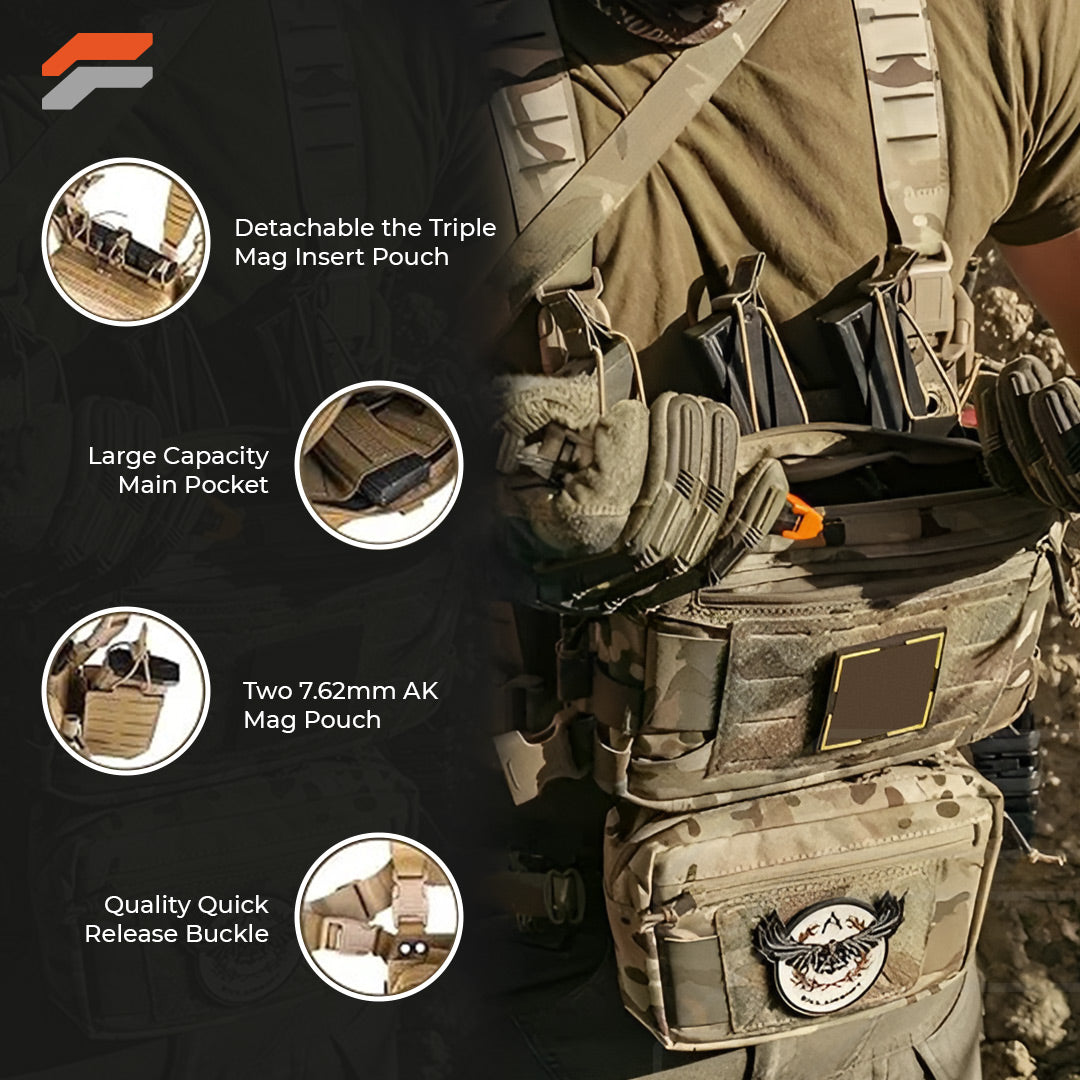 Adjustable Tactical Chest Rig with Magazine Pouch – FS9 Tactical