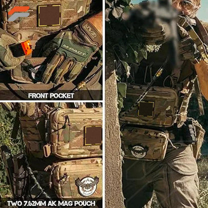 Adjustable Tactical Chest Rig with Magazine Pouch