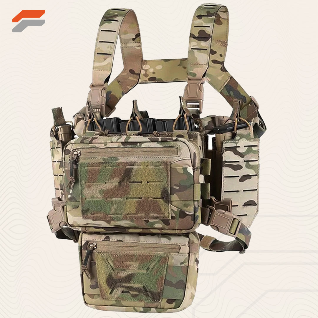 Adjustable Tactical Chest Rig with Magazine Pouch