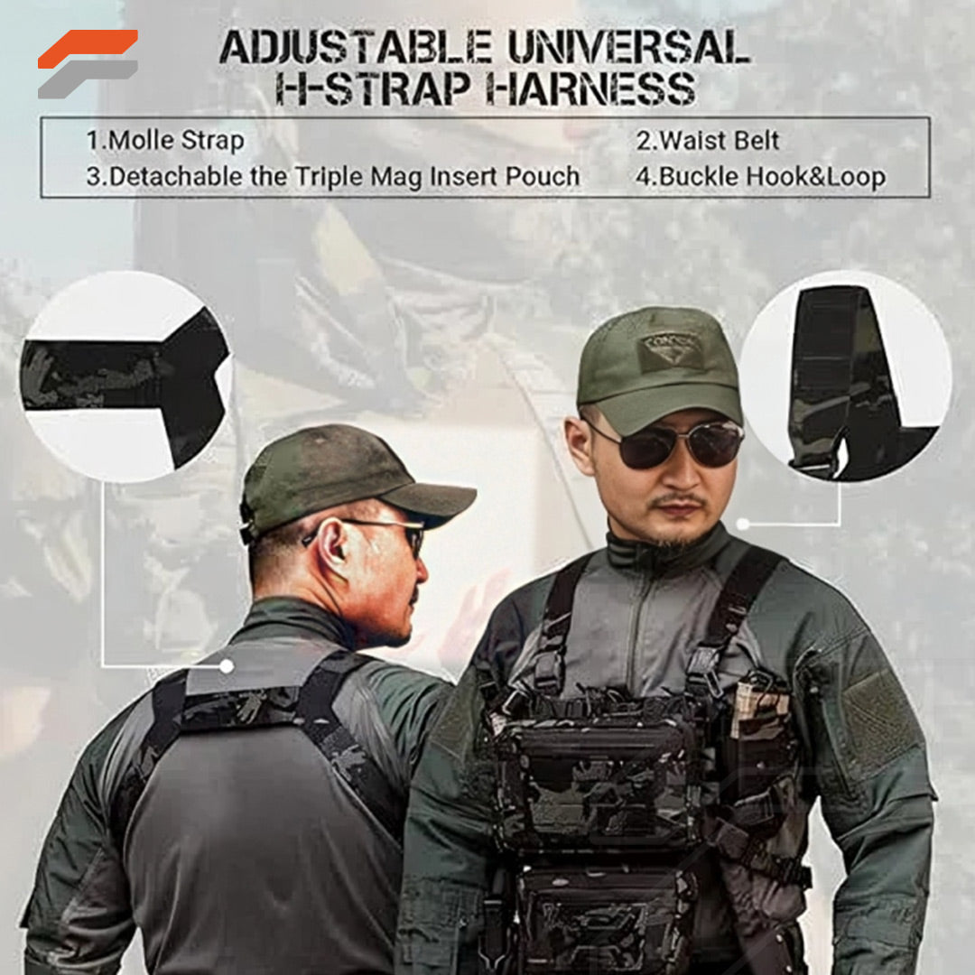 Adjustable Tactical Chest Rig with Magazine Pouch