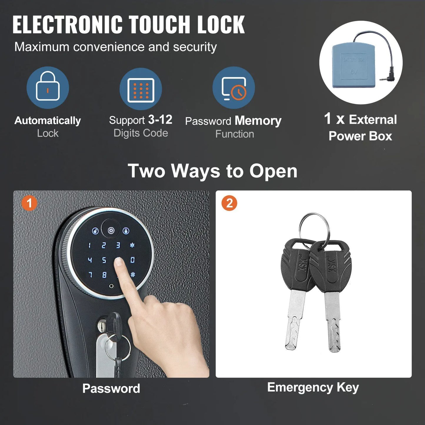 VEVOR Advanced 5-Rifle Gun Safe with Digital Keypad & Secure Locking System