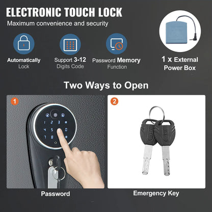 VEVOR Advanced 5-Rifle Gun Safe with Digital Keypad & Secure Locking System