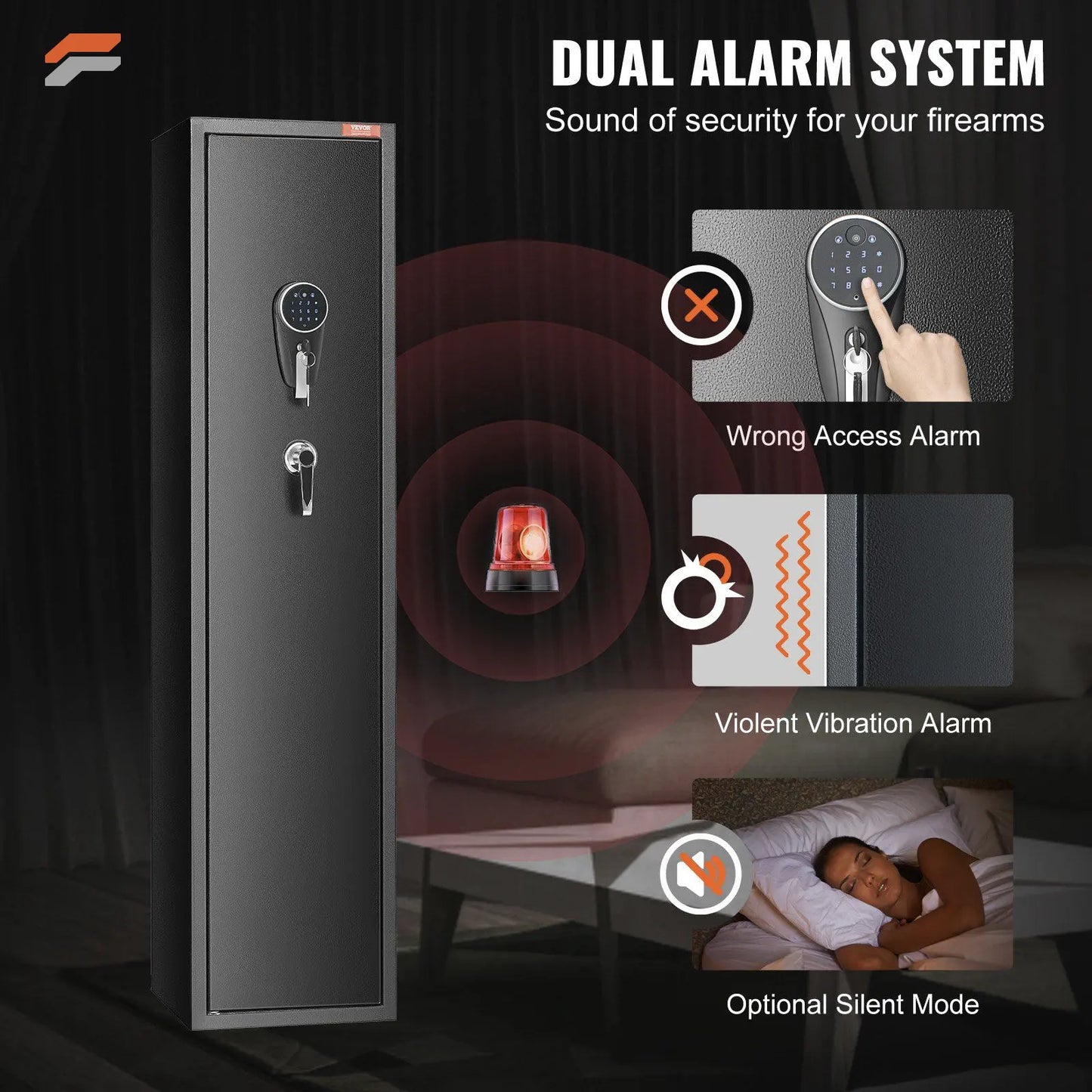 VEVOR Advanced 5-Rifle Gun Safe with Digital Keypad & Secure Locking System