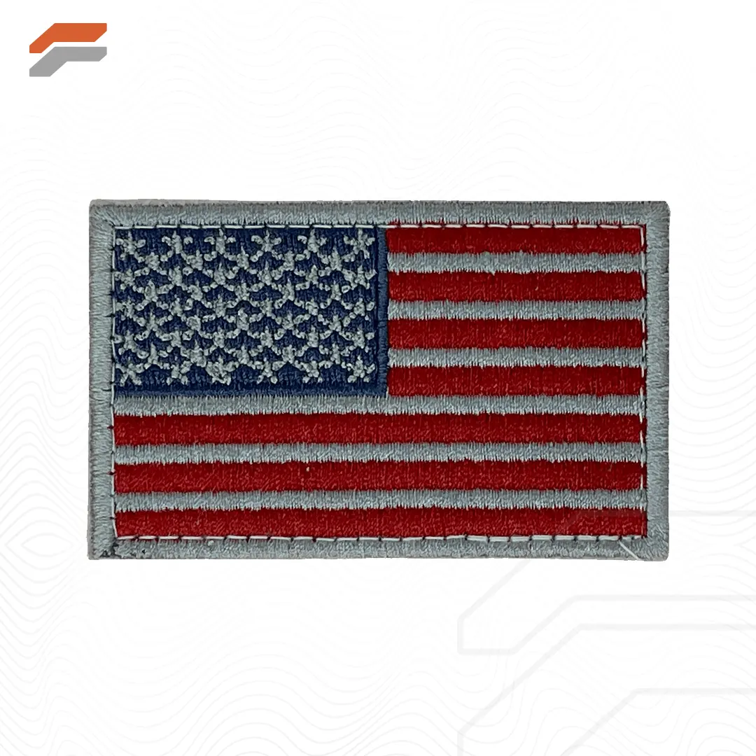 Tactical USA Flag Patch with Detachable Backing