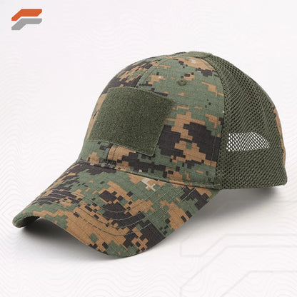 Military-Style Tactical Patch Hat with Adjustable Strap