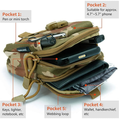 Unisex Compact MOLLE Waist Bag