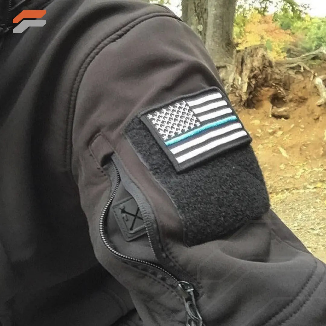 Tactical USA Flag Patch with Detachable Backing