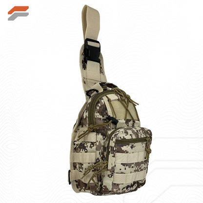 Unisex Sling Shoulder Bag MOLLE Outdoor Daypack with Adjustable Strap