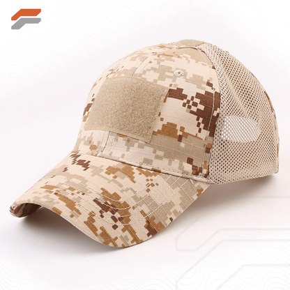 Military-Style Tactical Patch Hat with Adjustable Strap