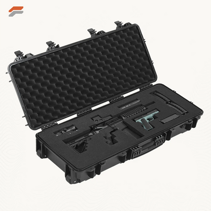 Durable Lockable Rifle Case with Custom Foam Inserts, Water and Dust Resistant Design