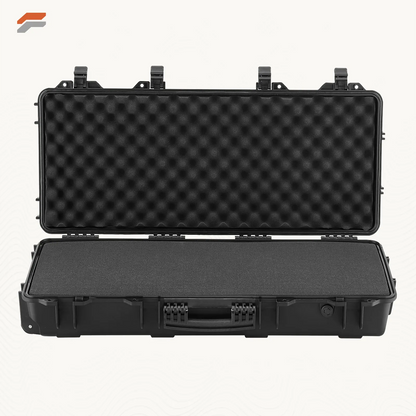 Durable Lockable Rifle Case with Custom Foam Inserts, Water and Dust Resistant Design