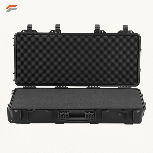 Durable Lockable Rifle Case with Custom Foam Inserts, Water and Dust Resistant Design