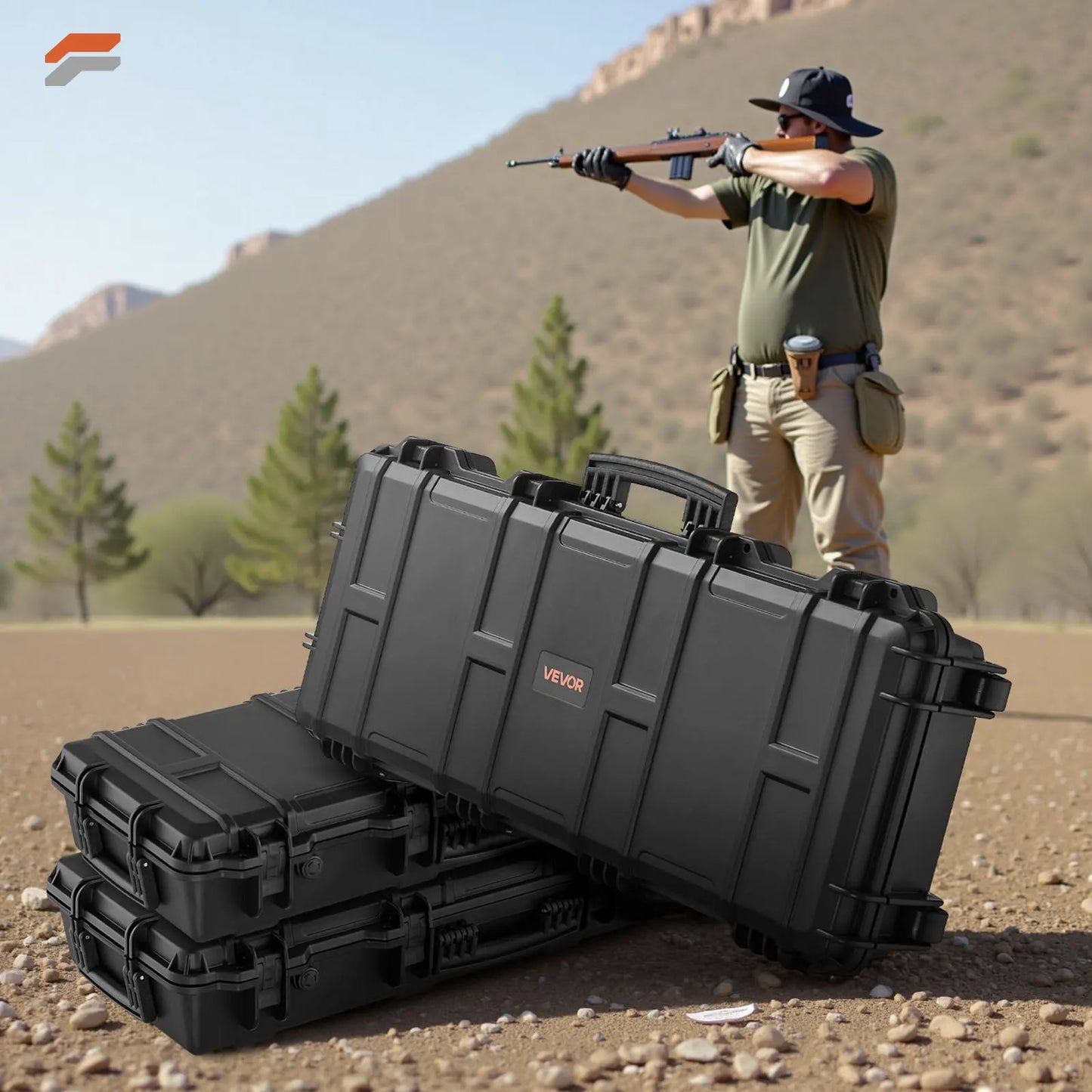 Durable Lockable Rifle Case with Custom Foam Inserts, Water and Dust Resistant Design