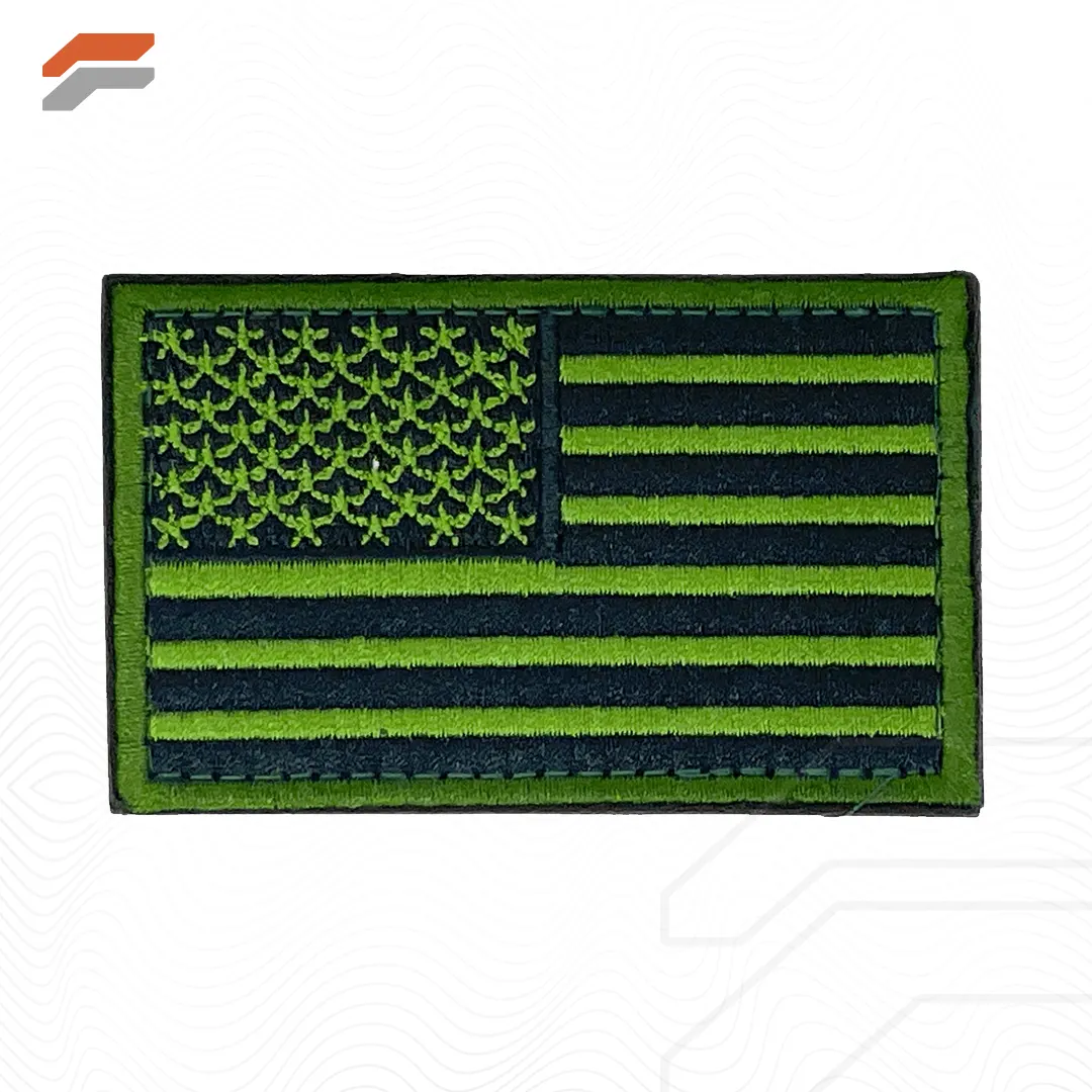 Tactical USA Flag Patch with Detachable Backing