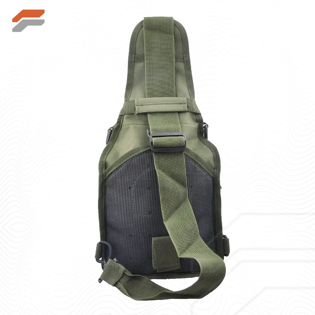 Unisex Sling Shoulder Bag MOLLE Outdoor Daypack with Adjustable Strap