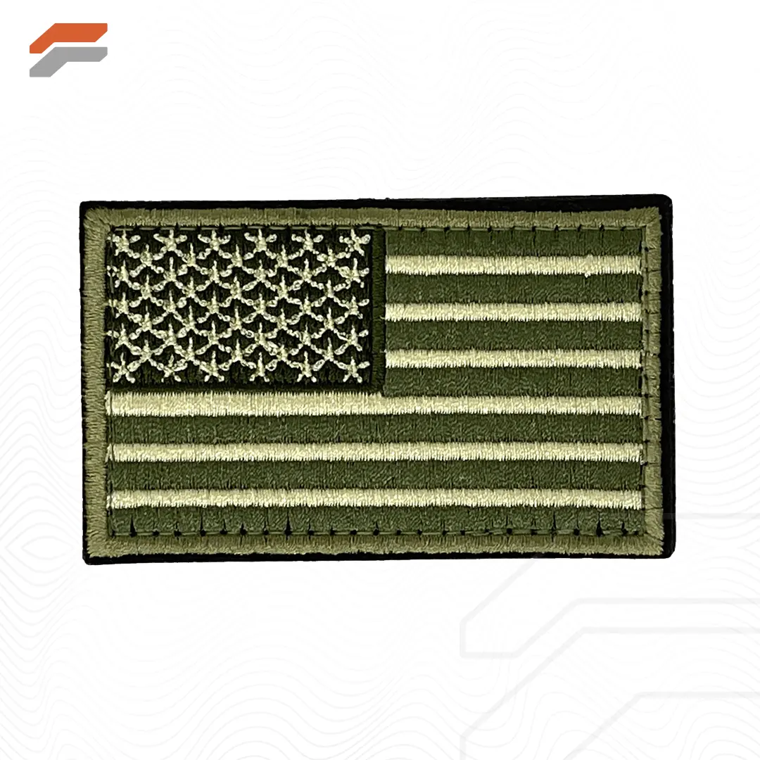 Tactical USA Flag Patch with Detachable Backing