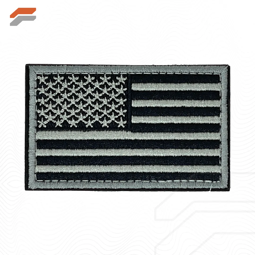 Tactical USA Flag Patch with Detachable Backing