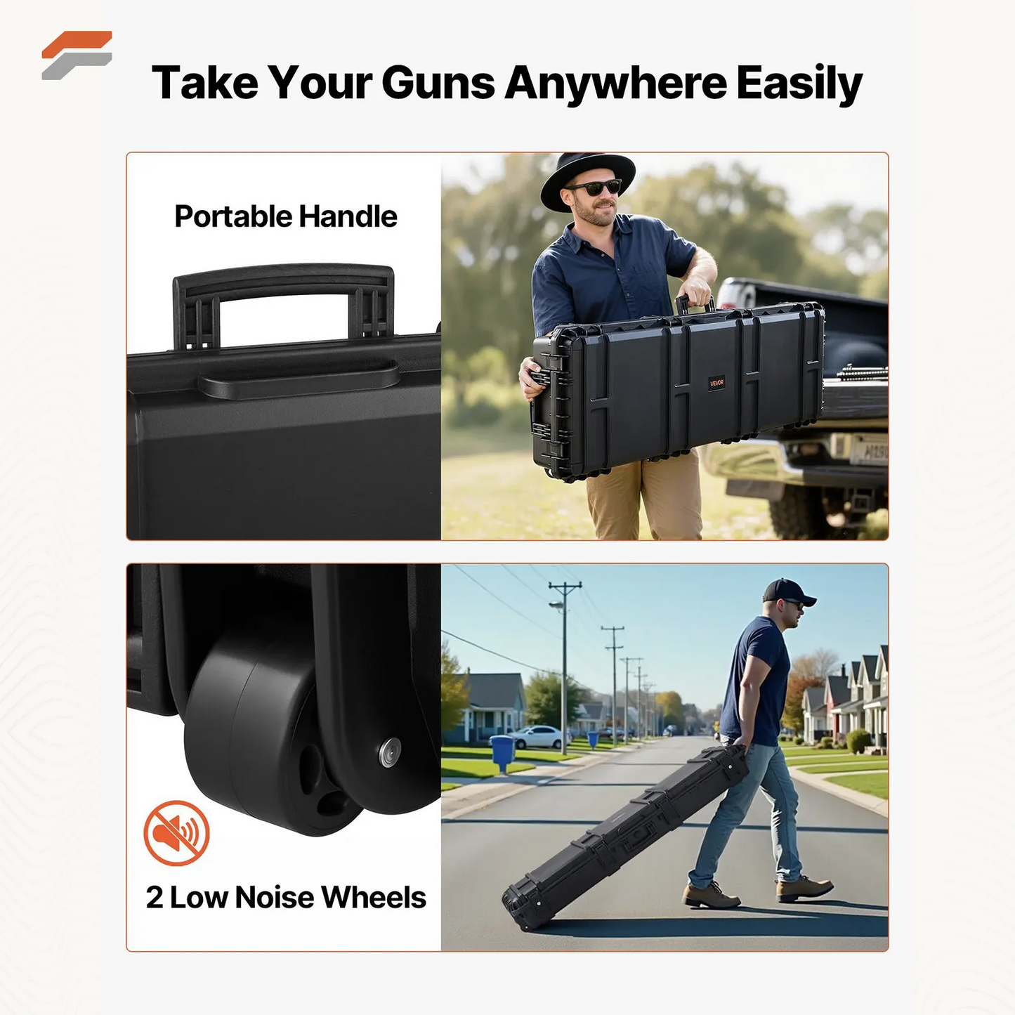 Heavy-Duty Lockable Rifle Storage Case with Detachable Foam for Secure Gun Transport