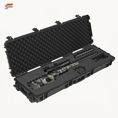 Heavy-Duty Lockable Rifle Storage Case with Detachable Foam for Secure Gun Transport