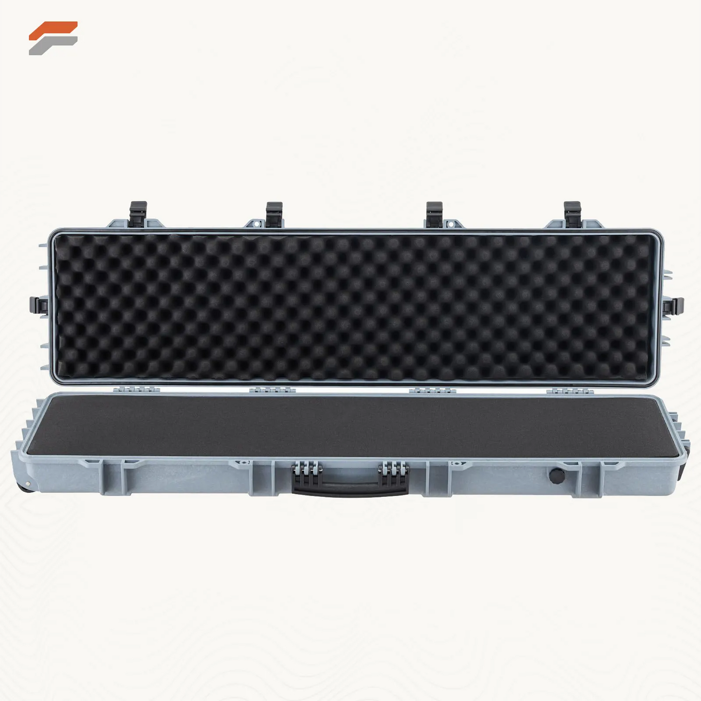 Waterproof Lockable Hard Rifle Case with Custom Foam Inserts - 50 Inch Gun Storage with Wheels