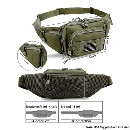 Unisex Tactical MOLLE Waist Bag