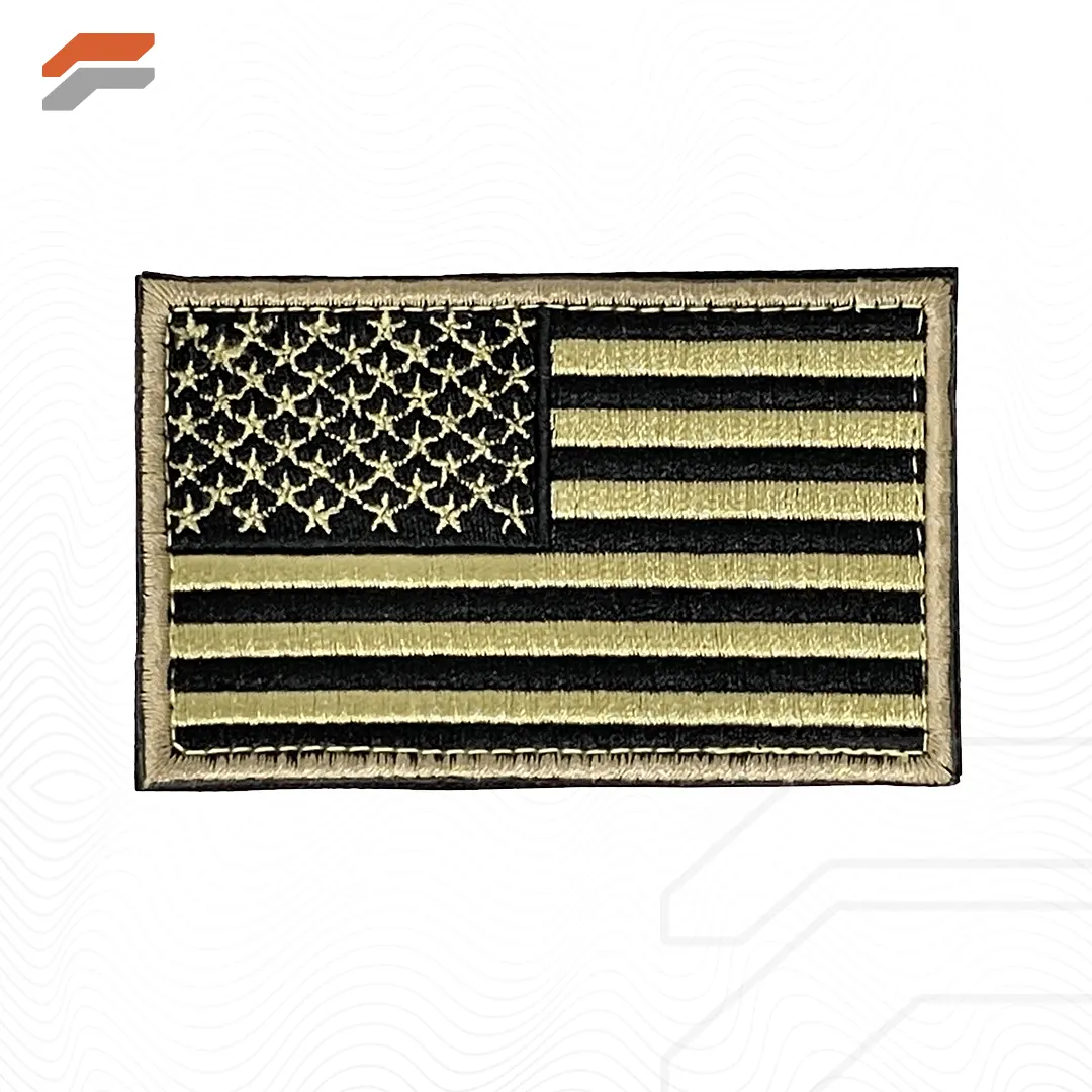 Tactical USA Flag Patch with Detachable Backing