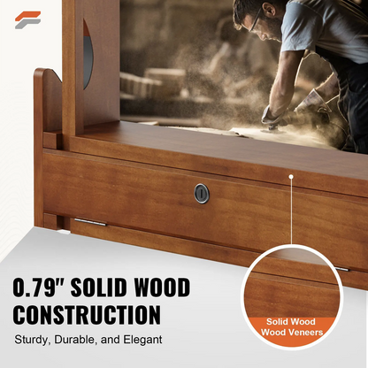 Heavy Duty Wall Mounted Gun Rack for 4 Rifles and Shotguns - VEVOR Wooden Display Storage