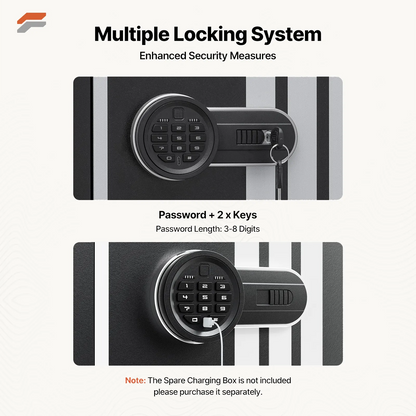 VEVOR Secure 6-Rifle Gun Safe with Fingerprint & Digital Keypad Access