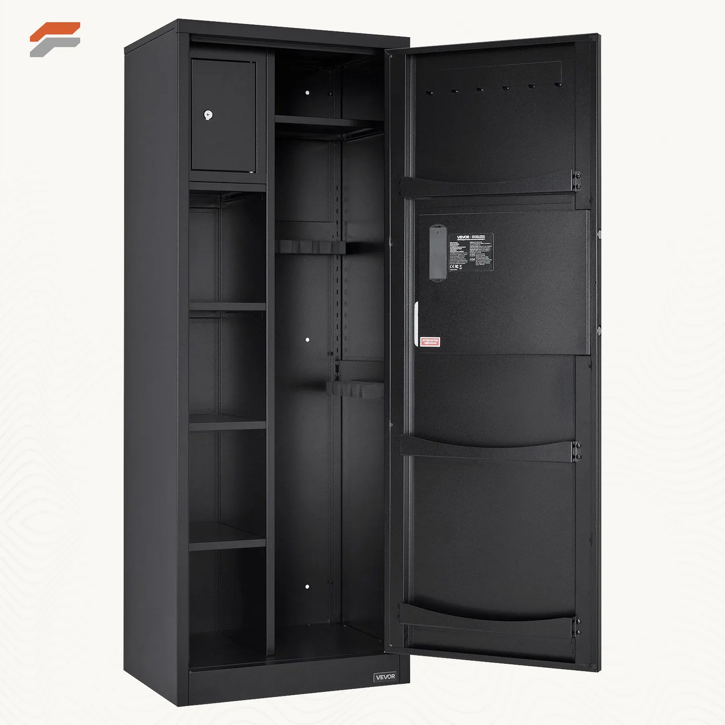 VEVOR Secure 6-Rifle Gun Safe with Fingerprint & Digital Keypad Access