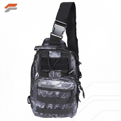 Unisex Sling Shoulder Bag MOLLE Outdoor Daypack with Adjustable Strap